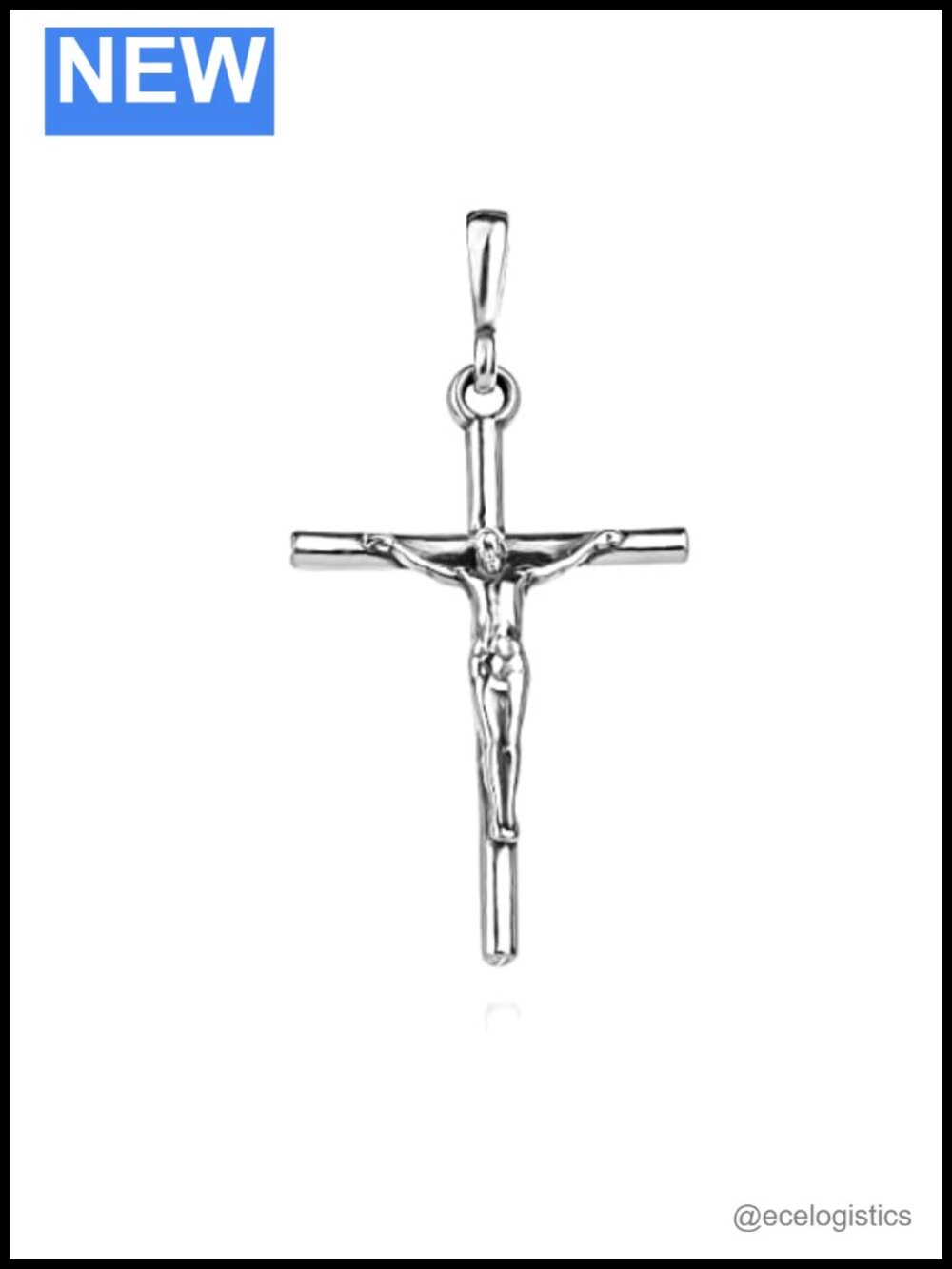 Sterling Silver 925 Crucifix Cross Pendant Unisex Handmade Religious Jewelry